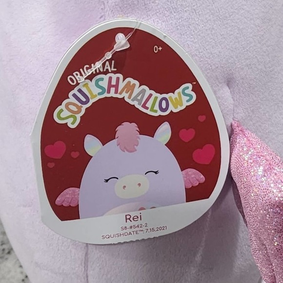 SQUISHMALLOWS Rei 8" valentines hearts Pegasus new!!! - Picture 5 of 5